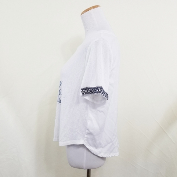 Miss Me star crop top tee metallic silver foil graphic size medium - Picture 2 of 6